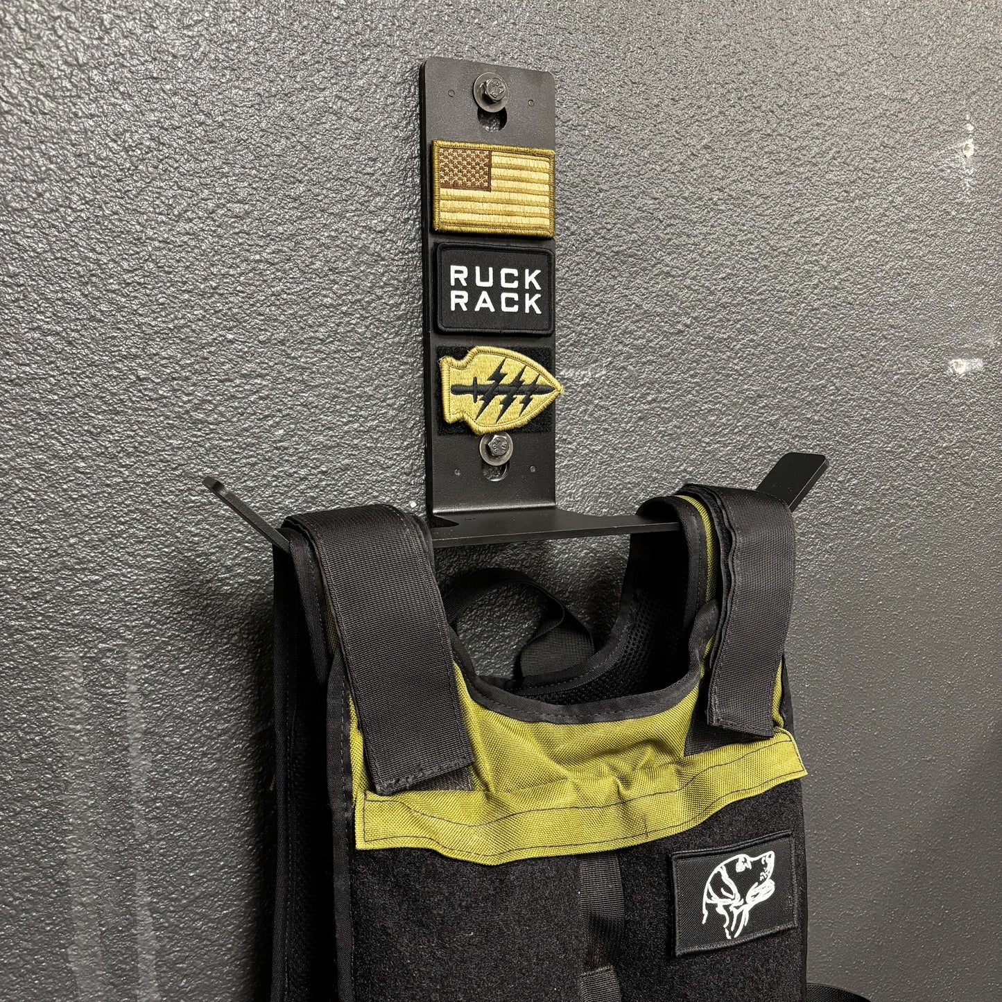 Ruck Rack® Monster | Heavy-Duty Squat Rack Mount for Rucks, Weight Vests & Tactical Gear