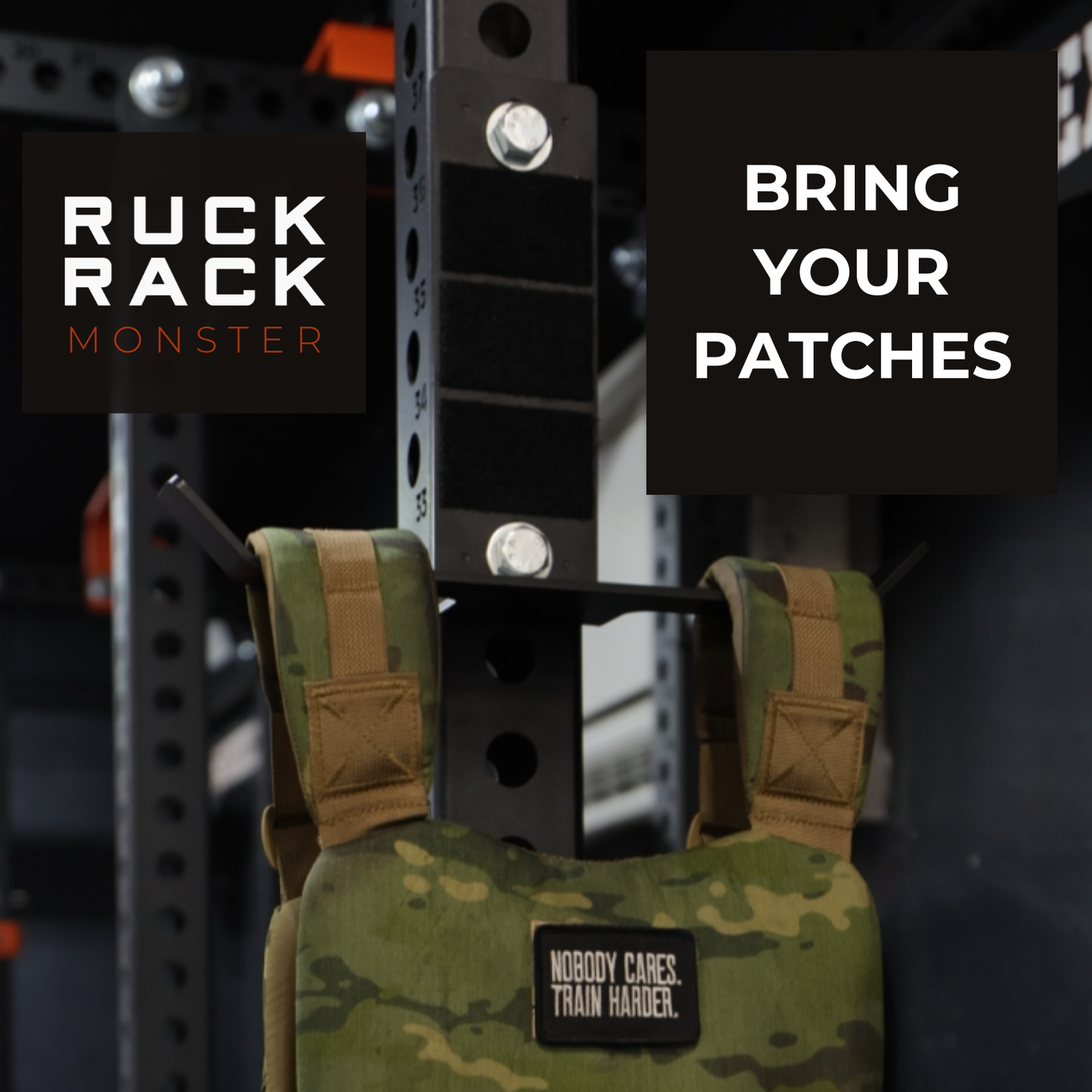 Ruck Rack® Monster | Heavy-Duty Squat Rack Mount for Rucks, Weight Vests & Tactical Gear