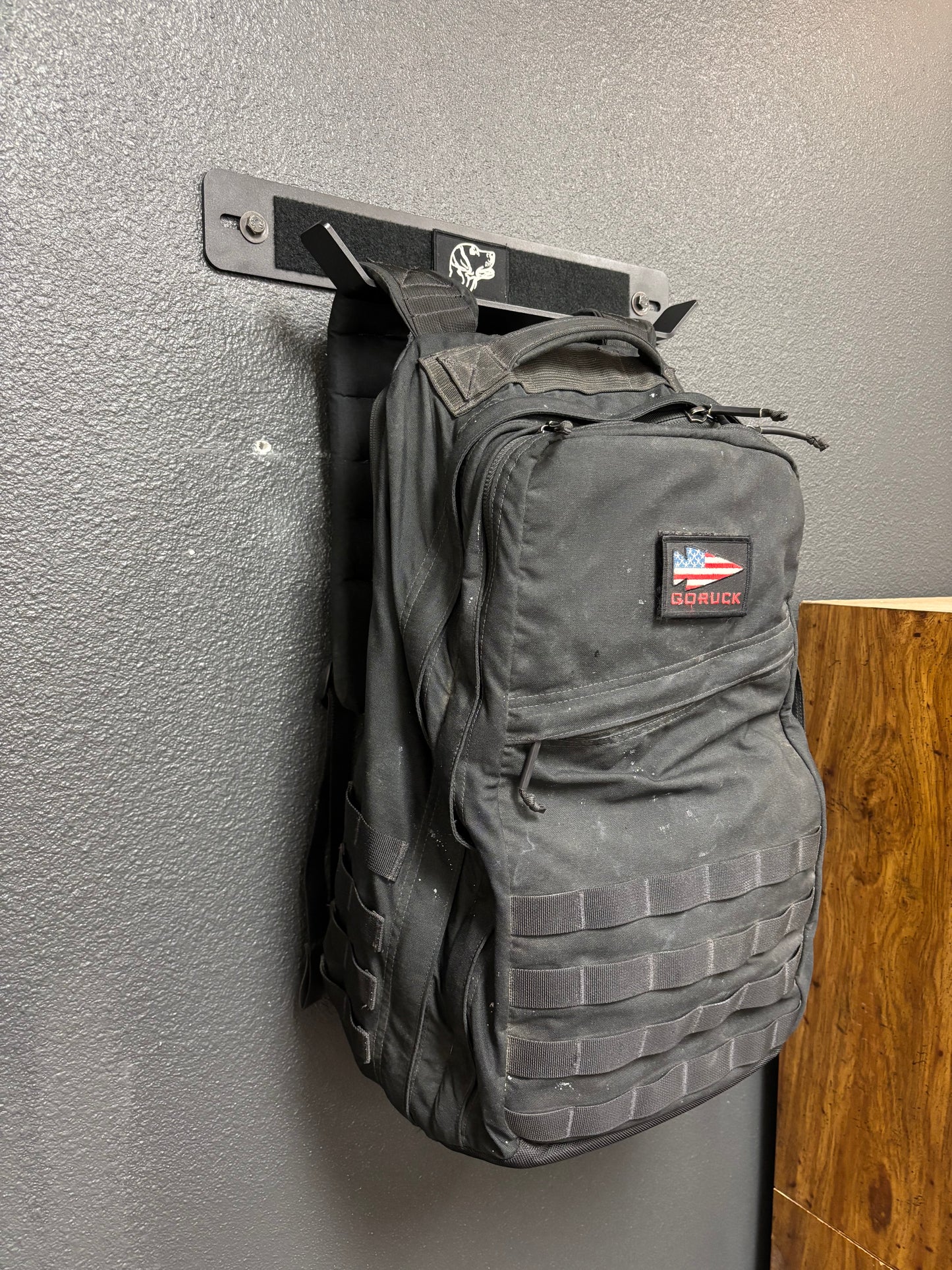 Ruck Rack® Delta | Heavy-Duty Wall Mount Storage for Rucks, Weight Vests & Tactical Gear