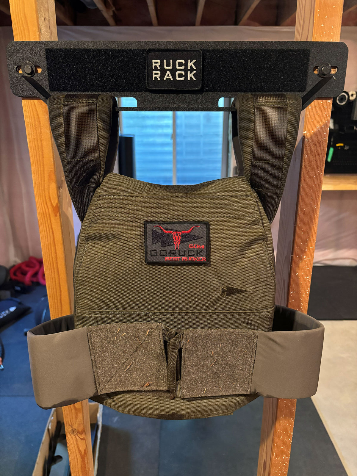 Ruck Rack® Delta | Heavy-Duty Wall Mount Storage for Rucks, Weighted Vests & Tactical Gear
